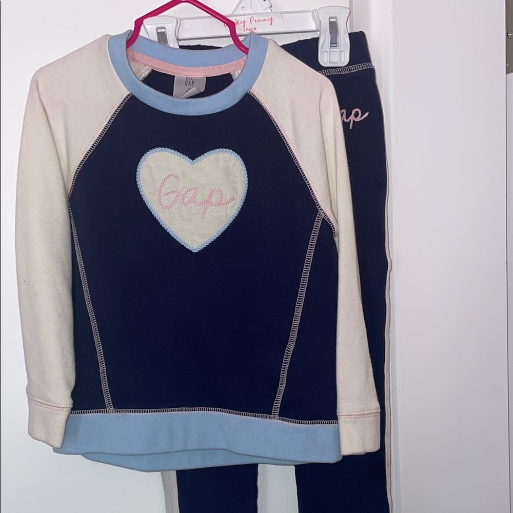 Gap Kids Navy and Cream sweater set